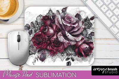 Gothic Mouse Pad PNG - Dark Academia Mousepad Sublimation Sublimation OrangeBrushStudio 