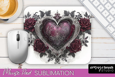 Gothic Mouse Pad PNG - Dark Academia Mousepad Sublimation Sublimation OrangeBrushStudio 