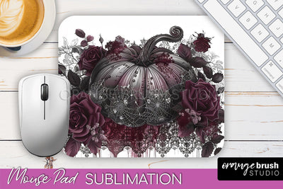 Gothic Mouse Pad PNG - Dark Academia Mousepad Sublimation Sublimation OrangeBrushStudio 