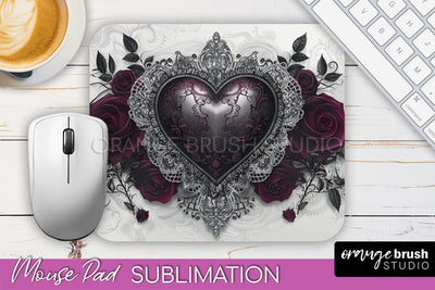 Gothic Mouse Pad PNG - Dark Academia Mousepad Sublimation Sublimation OrangeBrushStudio 