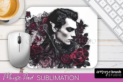 Gothic Mouse Pad PNG - Dark Academia Mousepad Sublimation Sublimation OrangeBrushStudio 