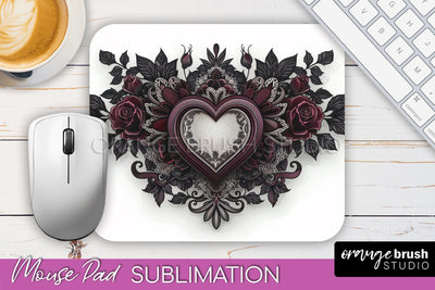 Gothic Mouse Pad PNG - Dark Academia Mousepad Sublimation Sublimation OrangeBrushStudio 