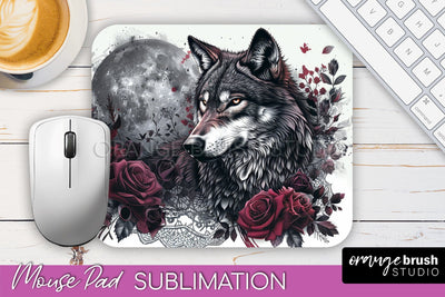 Gothic Mouse Pad PNG - Dark Academia Mousepad Sublimation Sublimation OrangeBrushStudio 