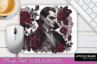 Gothic Mouse Pad PNG - Dark Academia Mousepad Sublimation Sublimation OrangeBrushStudio 