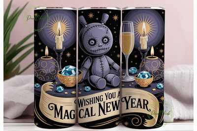 Gothic New Year 20oz Tumbler Wrap Sublimation PixelChick 