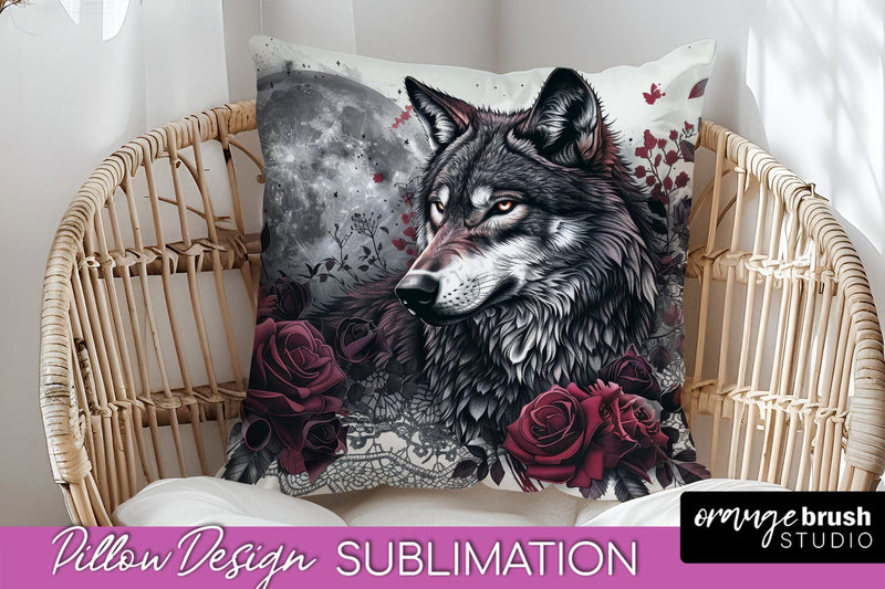 Gothic Pillow Sublimation - Dark Academia Pillow Cover PNG Sublimation OrangeBrushStudio 