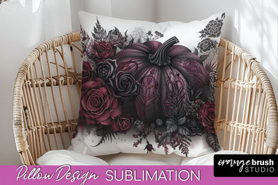 Gothic Pillow Sublimation - Dark Academia Pillow Cover PNG Sublimation OrangeBrushStudio 