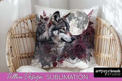 Gothic Pillow Sublimation - Dark Academia Pillow Cover PNG Sublimation OrangeBrushStudio 
