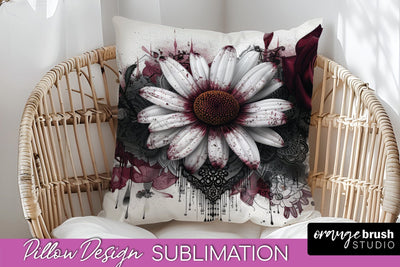 Gothic Pillow Sublimation - Dark Academia Pillow Cover PNG Sublimation OrangeBrushStudio 