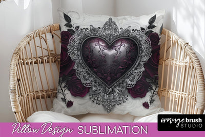 Gothic Pillow Sublimation - Dark Academia Pillow Cover PNG Sublimation OrangeBrushStudio 