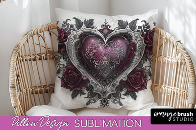 Gothic Pillow Sublimation - Dark Academia Pillow Cover PNG Sublimation OrangeBrushStudio 