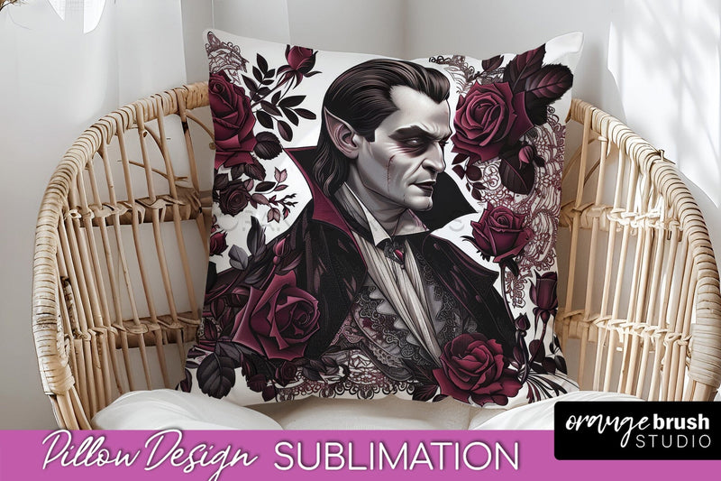 Gothic Pillow Sublimation - Dark Academia Pillow Cover PNG Sublimation OrangeBrushStudio 