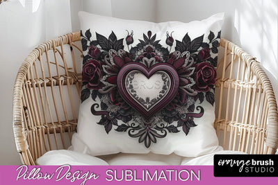 Gothic Pillow Sublimation - Dark Academia Pillow Cover PNG Sublimation OrangeBrushStudio 