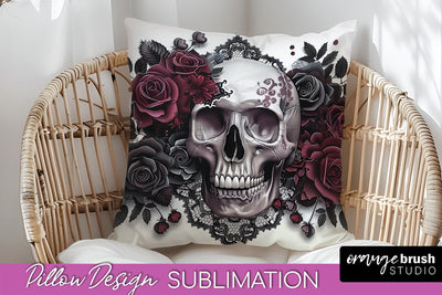 Gothic Pillow Sublimation - Dark Academia Pillow Cover PNG Sublimation OrangeBrushStudio 