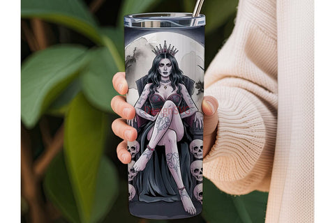 Gothic Queen 20oz Tumbler Wrap Sublimation DesignSVG 