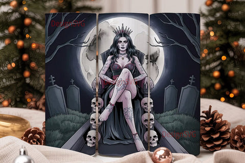 Gothic Queen 20oz Tumbler Wrap Sublimation DesignSVG 