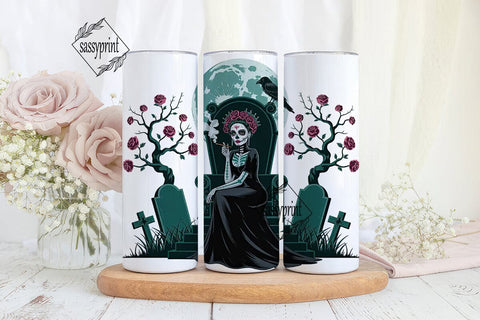 Gothic Queen 20oz Tumbler Wrap Sublimation sassyprint 