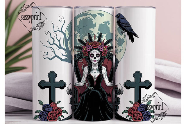 Gothic Queen 20oz Tumbler Wrap Sublimation sassyprint 