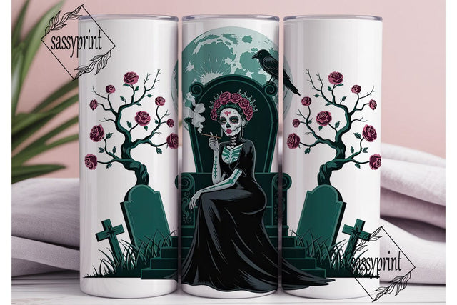 Gothic Queen 20oz Tumbler Wrap Sublimation sassyprint 