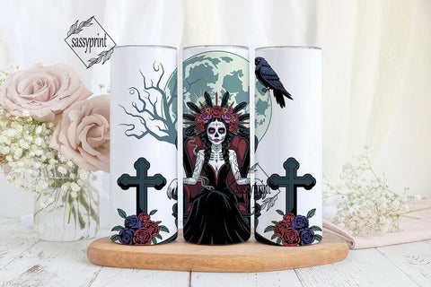 Gothic Queen 20oz Tumbler Wrap Sublimation sassyprint 