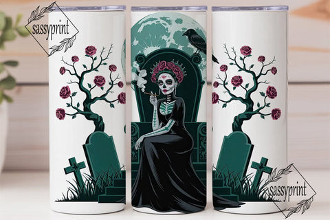Gothic Queen 20oz Tumbler Wrap Sublimation sassyprint 