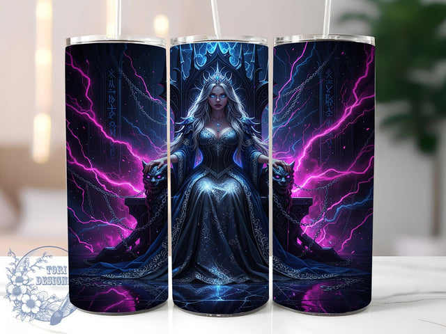 Gothic Queen Dark Fantasy Tumbler, Dark Fantasy, Throne Design, Gothic Tumbler, 20Oz Tumbler Wrap, Sublimation Drinkware, Fantasy Aesthetic Sublimation ToriDesigns 