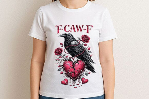 Gothic Raven Broken Heart PNG SVG BillahCrafts 