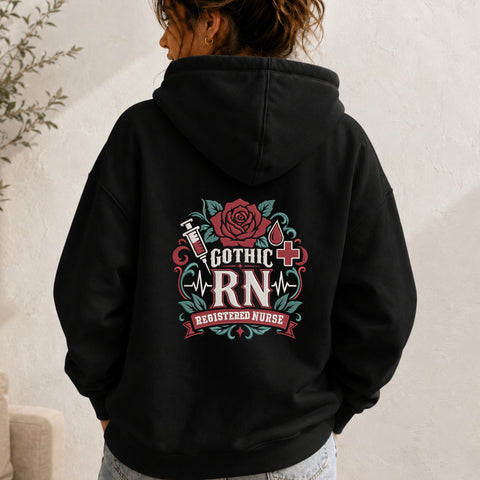 Gothic RN Registered Nurse Embroidery Design – Gothic Floral Nurse Machine Embroidery File Embroidery/Applique DESIGNS PatternFeed8 