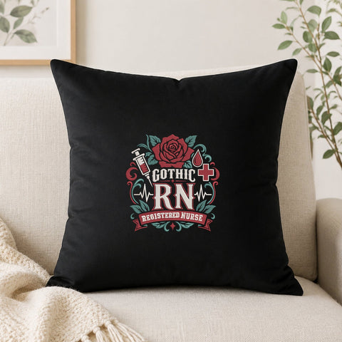 Gothic RN Registered Nurse Embroidery Design – Gothic Floral Nurse Machine Embroidery File Embroidery/Applique DESIGNS PatternFeed8 