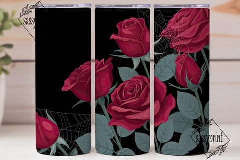 Gothic Rose 20oz Tumbler Wrap Sublimation sassyprint 