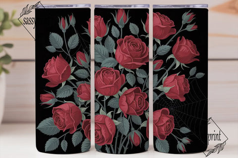 Gothic Rose 20oz Tumbler Wrap Sublimation sassyprint 