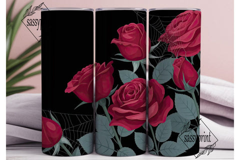 Gothic Rose 20oz Tumbler Wrap Sublimation sassyprint 