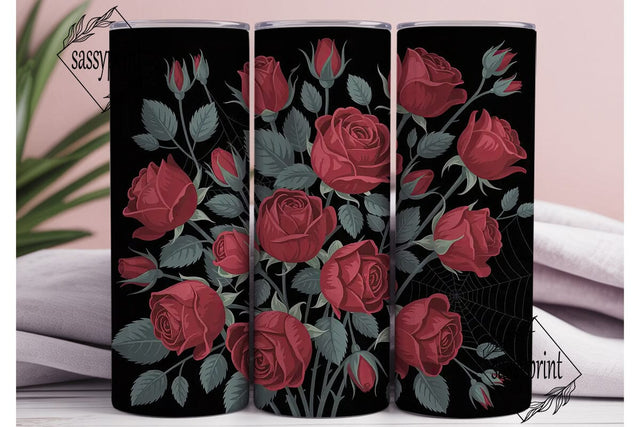 Gothic Rose 20oz Tumbler Wrap Sublimation sassyprint 