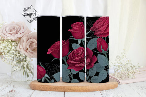 Gothic Rose 20oz Tumbler Wrap Sublimation sassyprint 