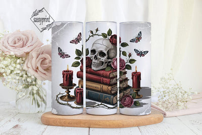 Gothic Rose Skull 20oz Tumbler Wrap Sublimation sassyprint 