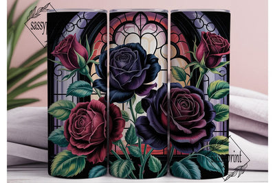 Gothic Rose Stained Glass 20oz Tumbler Sublimation sassyprint 