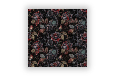 Gothic Rose Thorn Dark Floral Paper, Seamless Dark Pattern Bundle, Printable Scrapbook Paper, Victorian Botanical Design Dark Aesthetic Digital Pattern FloridPrintables 