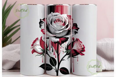 Gothic Rose Tumbler Wrap Sublimation PixelChick 