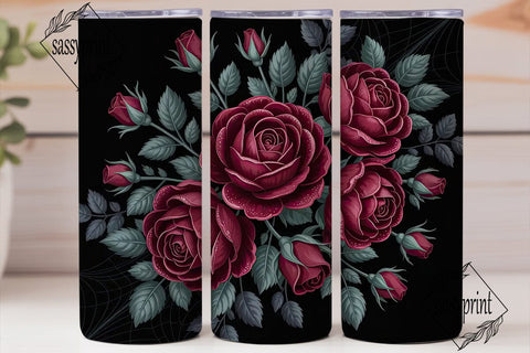 Gothic Rose Tumbler Wrap Sublimation sassyprint 