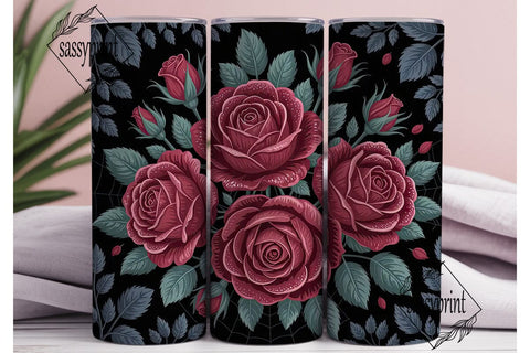 Gothic Rose Tumbler Wrap Sublimation sassyprint 