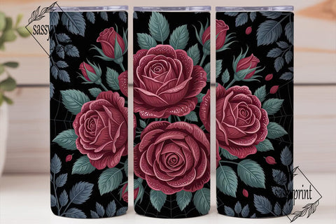 Gothic Rose Tumbler Wrap Sublimation sassyprint 