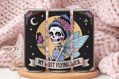 Gothic Skeleton Fairy 20oz Tumbler Wrap Sublimation DesignSVG 