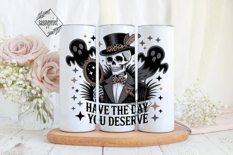 Gothic Skeleton Tumbler Wrap Sublimation sassyprint 