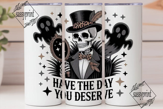 Gothic Skeleton Tumbler Wrap Sublimation sassyprint 