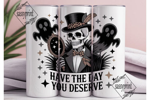 Gothic Skeleton Tumbler Wrap Sublimation sassyprint 
