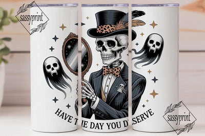 Gothic Skeleton Tumbler Wrap Sublimation sassyprint 