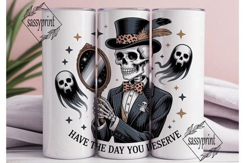 Gothic Skeleton Tumbler Wrap Sublimation sassyprint 