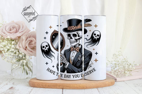 Gothic Skeleton Tumbler Wrap Sublimation sassyprint 