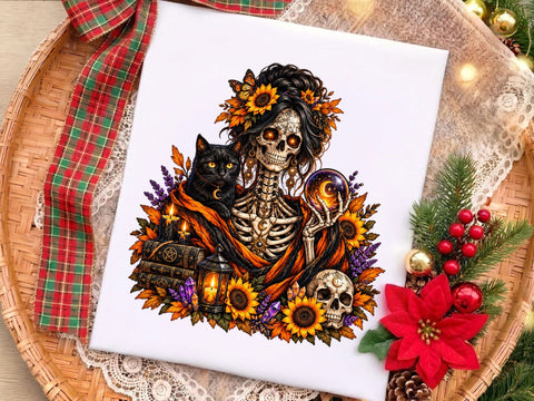 Gothic Skeleton Witch PNG Sublimation SVG artprintfile 