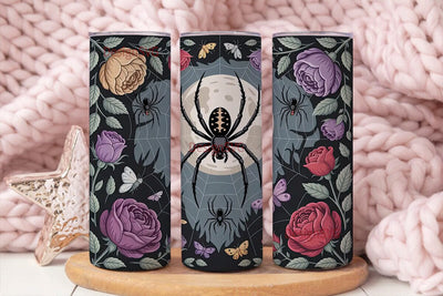 Gothic Spider Moon 20oz Tumbler Wrap Sublimation DesignSVG 